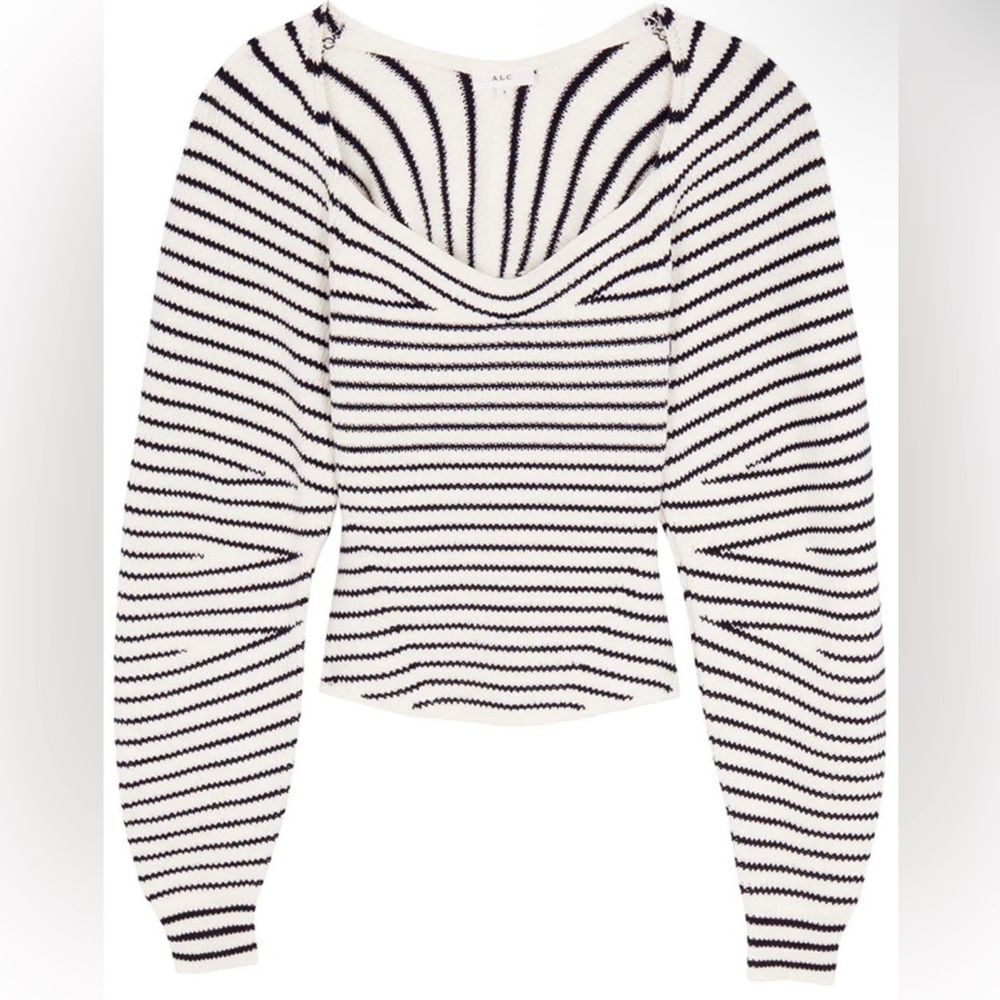A.L.C. Natural Navy Stripe Maeve Sweater XS